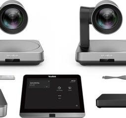 boardroom AV upgrade Ireland Modern AV setup in a professional Irish boardroom featuring Yealink technology
